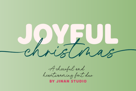 Joyful Christmas Duo: A Font for Festive & Friendly Designs