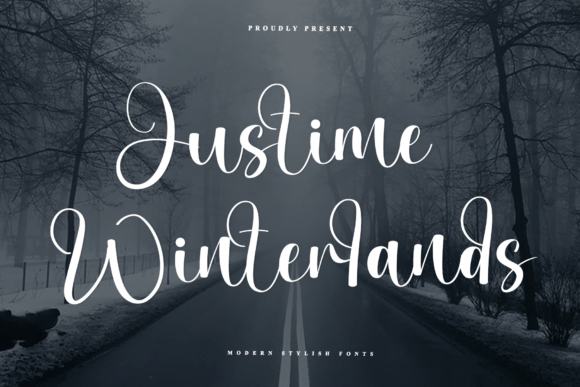 Justime Winterlands: A Script Font with Rhythmic Elegance