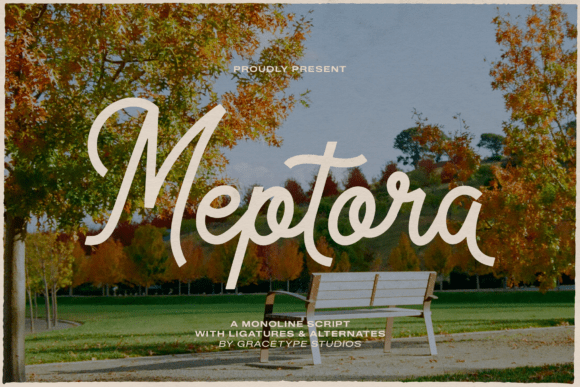 Meptora: A Monoline Script for Authentic Brands