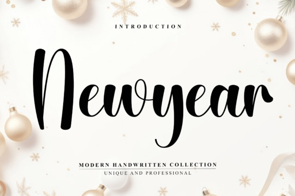 Newyear Script Font: A Modern Handwritten Typeface for Elegant Design