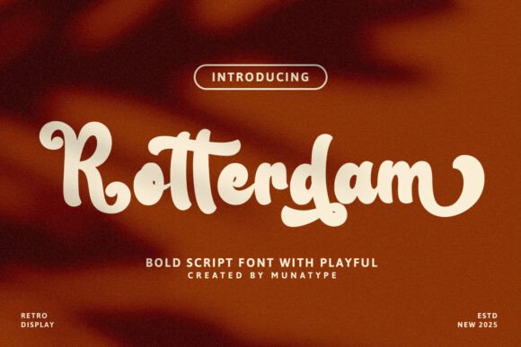 Rotterdam: A Script Font Blending Vintage Charm with Modern Flow